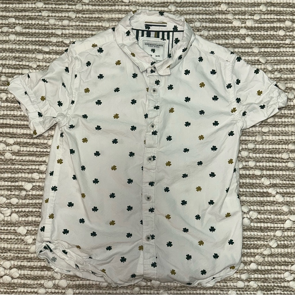 Denim & Flower Boy’s 🍀 Button Up